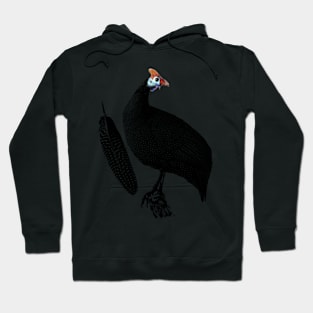 Perching Guineafowl with Decorative Feather | African Wildlife Hoodie